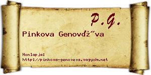 Pinkova Genovéva névjegykártya